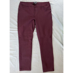 Sanctuary Pull On Skinny Ponte Knit Legging Pants. Burgundy, Size XL GUC!!